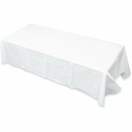 Tatco White Paper Tablecovers: 108’’x54’’ - 20/Carton - Tablecloths