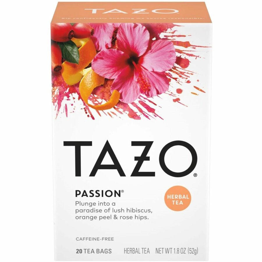 Tazo Passion Herbal Tea Bag - Organic - 20 / Box