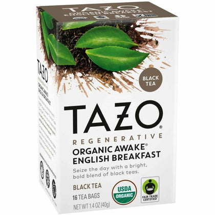 Tazo Regenerative Organic Awake English Breakfast Black Tea: 16 Tea Bags