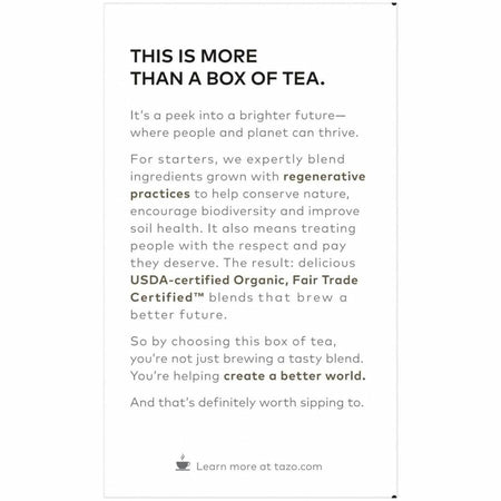Tazo Regenerative Organic Earl Grey Black Tea Bag - 16 / Box