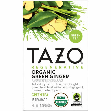 Tazo Regenerative Organic Green Ginger Tea Bag - 16 / Box