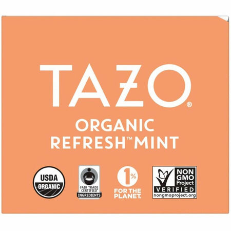 Tazo Regenerative Organic Refresh Mint Herbal Tea Bag - 16 / Box