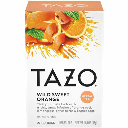 Tazo Wild Sweet Orange Herbal Tea Bag - Organic - 20 / Box