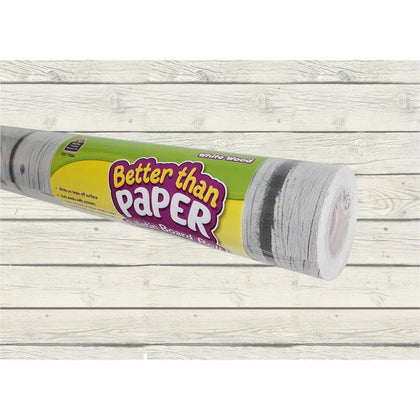 Teacher Created Resources Better Than Paper Board Roll - White Wood Bulletin - Sets & Trim