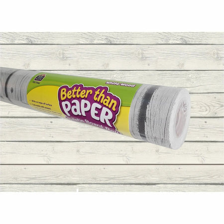 Teacher Created Resources Better Than Paper Board Roll - White Wood Bulletin - Sets & Trim