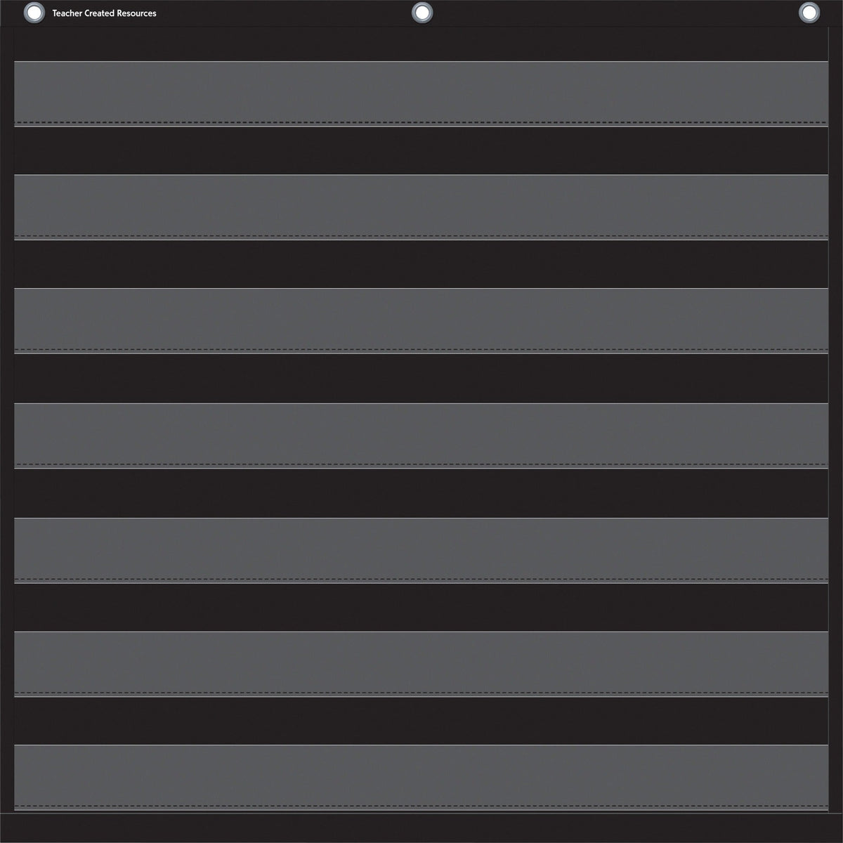 Teacher Created Resources Black 7 Pocket Chart - Learning Tool for Skill Development - Charts & Accessories