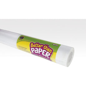 Teacher Created Resources Bulletin Board Roll - 12 ft x 48’’ White Fabric - 1 - Sets & Trim