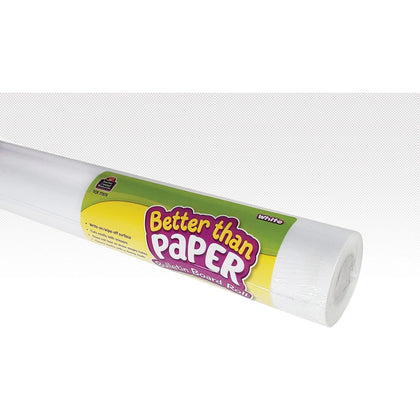 Teacher Created Resources Bulletin Board Roll - 12 ft x 48’’ White Fabric - 1 - Sets & Trim