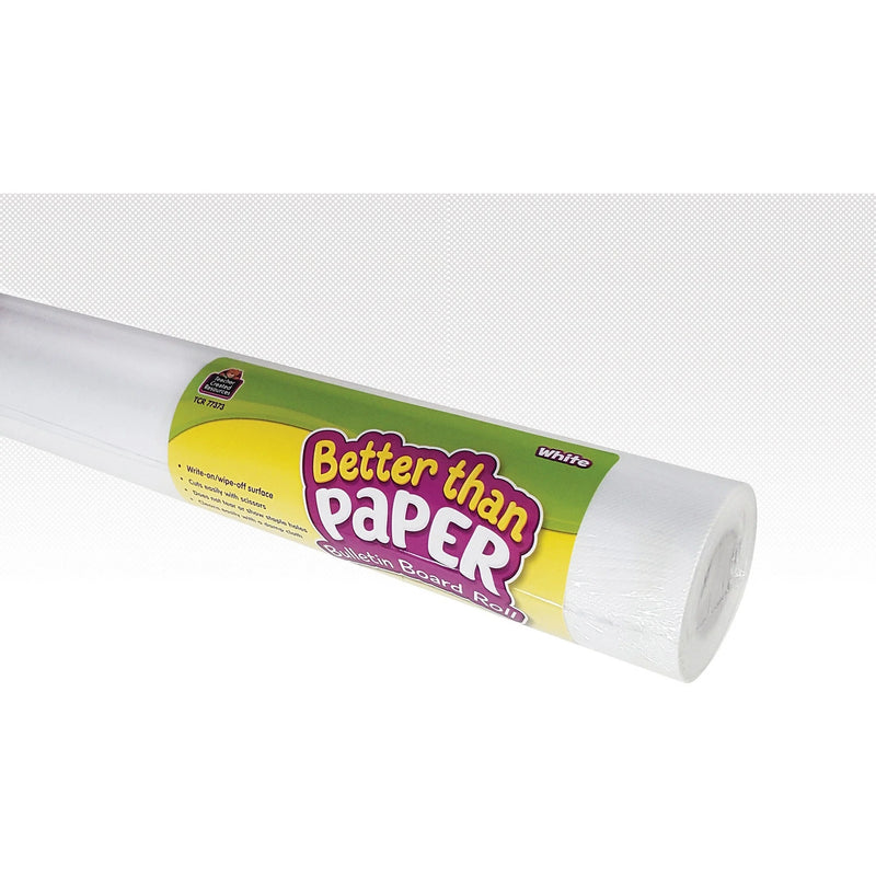 Teacher Created Resources Bulletin Board Roll - 12 ft x 48’’ White Fabric - 1 - Sets & Trim