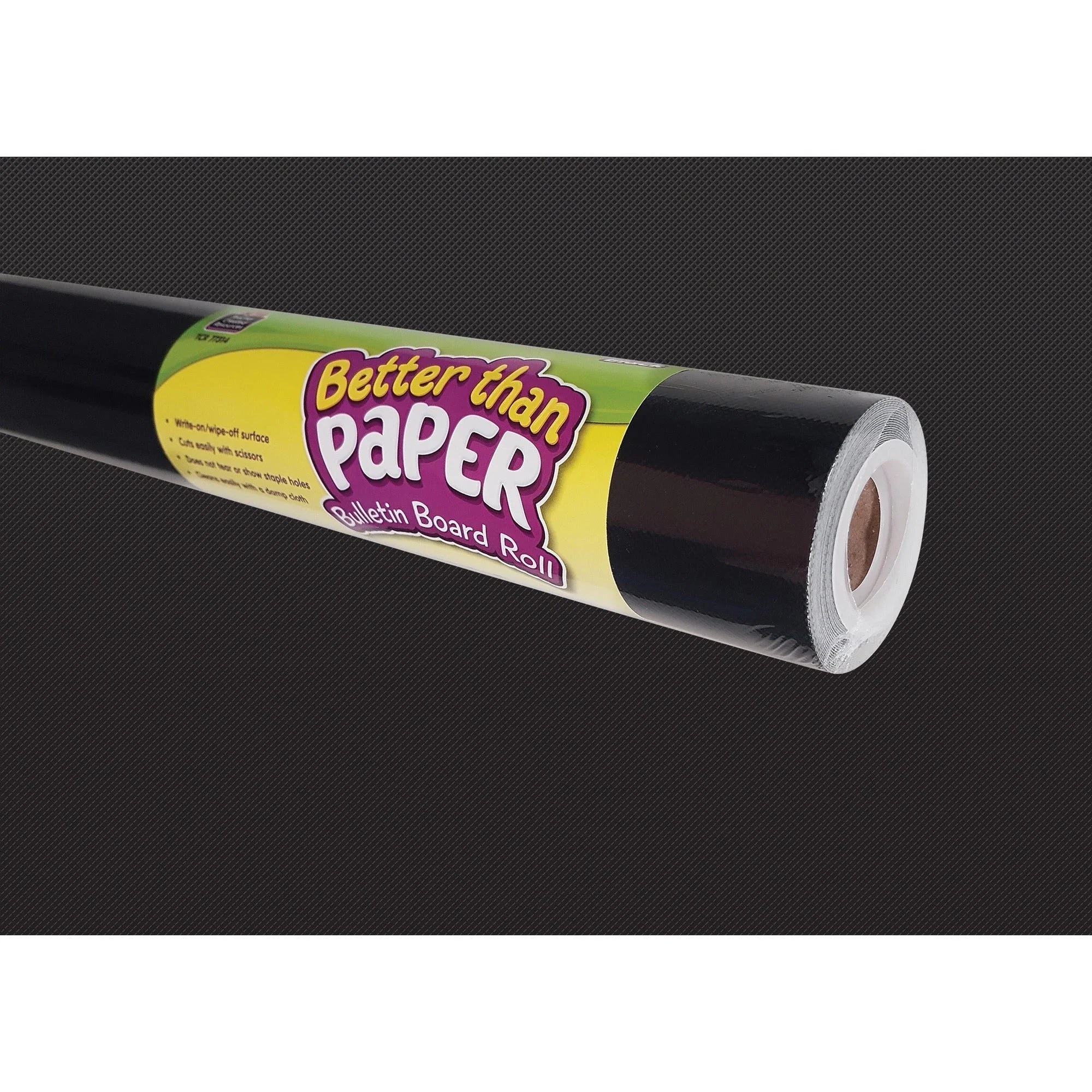 Teacher Created Resources Bulletin Board Roll - Versatile Fabric for Boards - 12 ft x 48’’ - Black - Sets & Trim