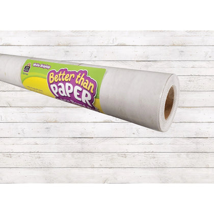 Teacher Created Resources Bulletin Board Roll - White Shiplap Fabric - 12 ft x 48’’ - 1 - Sets & Trim