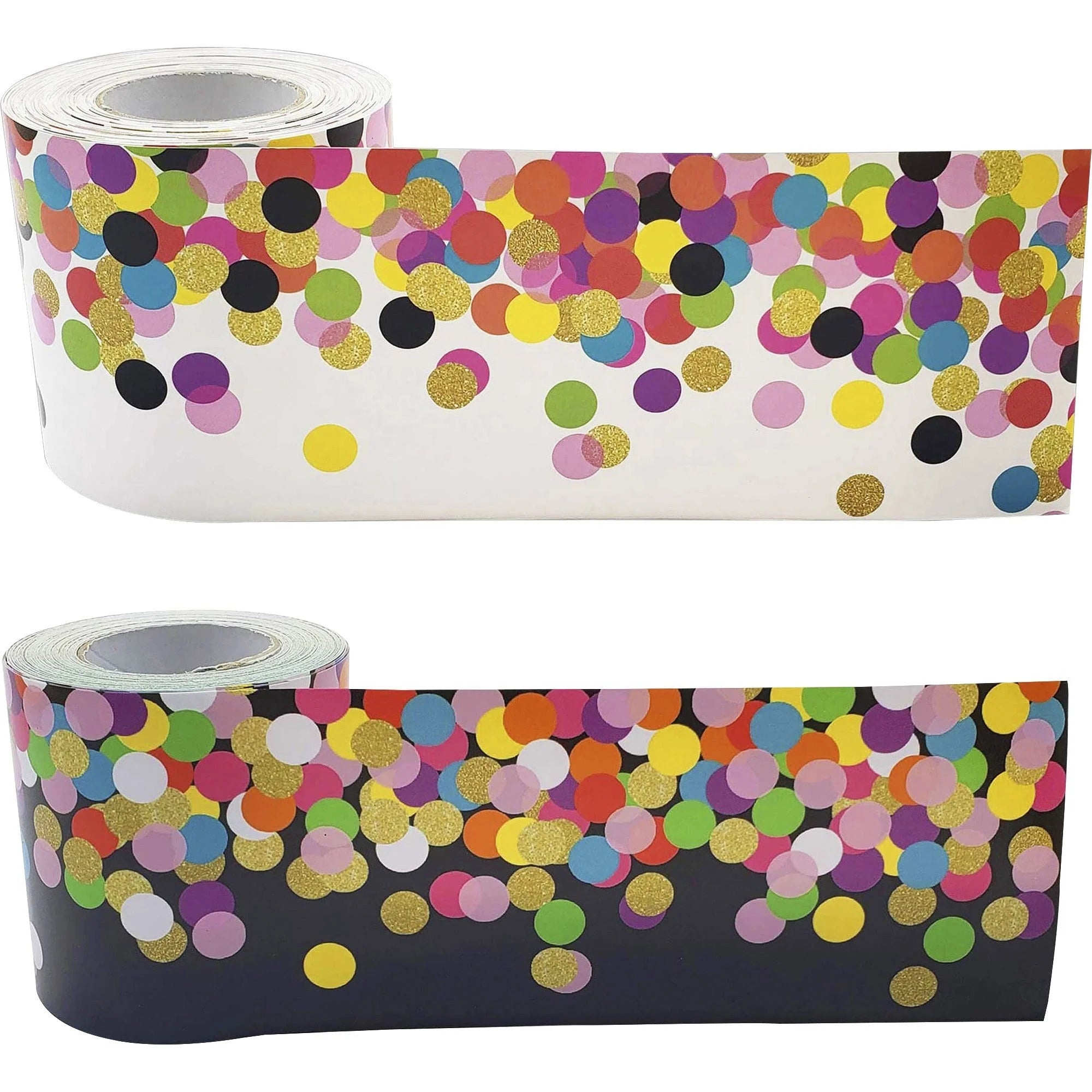 Teacher Created Resources Colorful Confetti Border Trim - Vibrant 3’’ x 600’’ - Multicolor - 2/Set - Bulletin Board