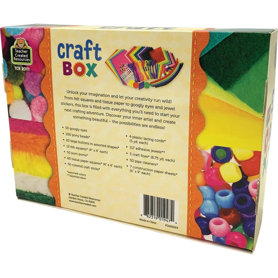 Teacher Created Resources Craft Box: Crafting & Artwork Kit - 600 Pieces - Multi Felt - Arts Crafts Kits/Accessories
