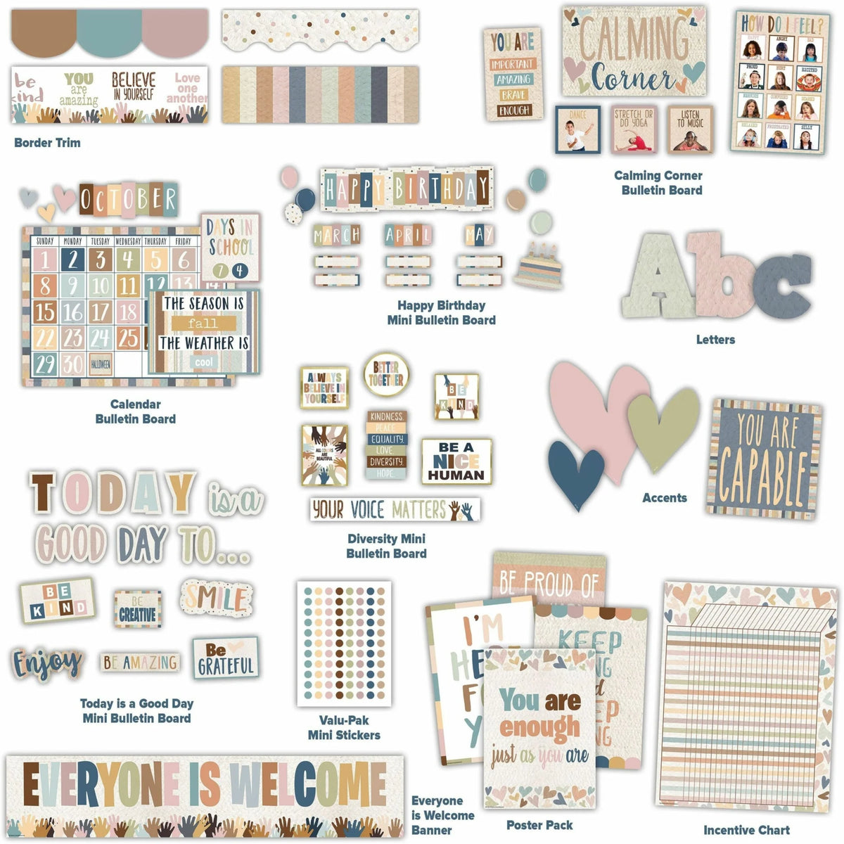Teacher Created Resources Everyone is Welcome Decor Set - Multi - Accents/Banners