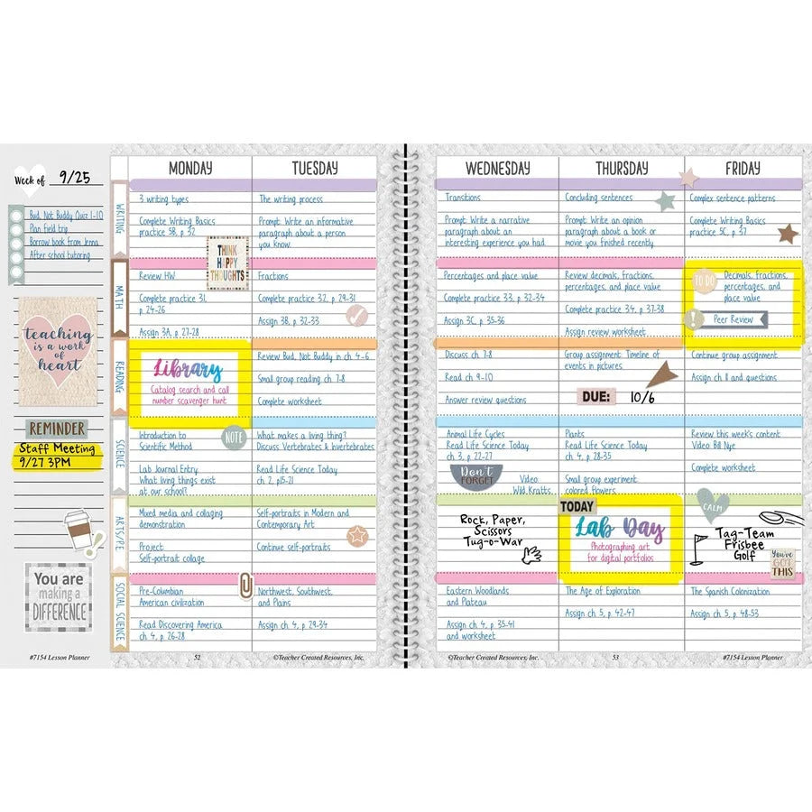 Teacher Created Resources Everyone Is Welcome Planner - 40-Week Weekly & Monthly - Teaching Calendars Planners