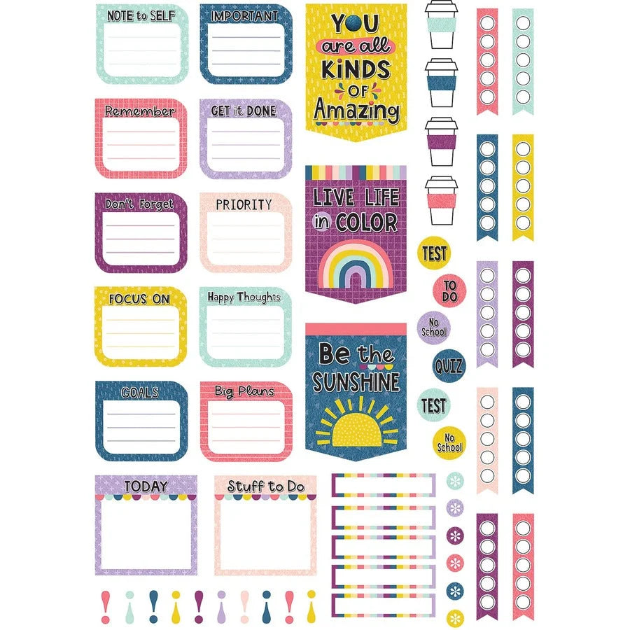 Teacher Created Resources Lesson Planner: Oh Happy Day - Monthly 40-Week Double Page Layout - Multi Substitute &