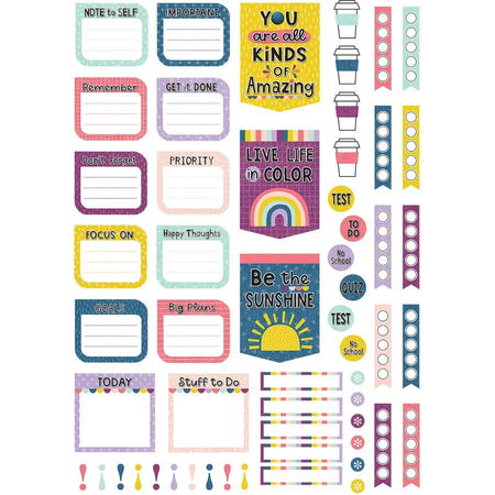 Teacher Created Resources Lesson Planner: Oh Happy Day - Monthly 40-Week Double Page Layout - Multi Substitute &