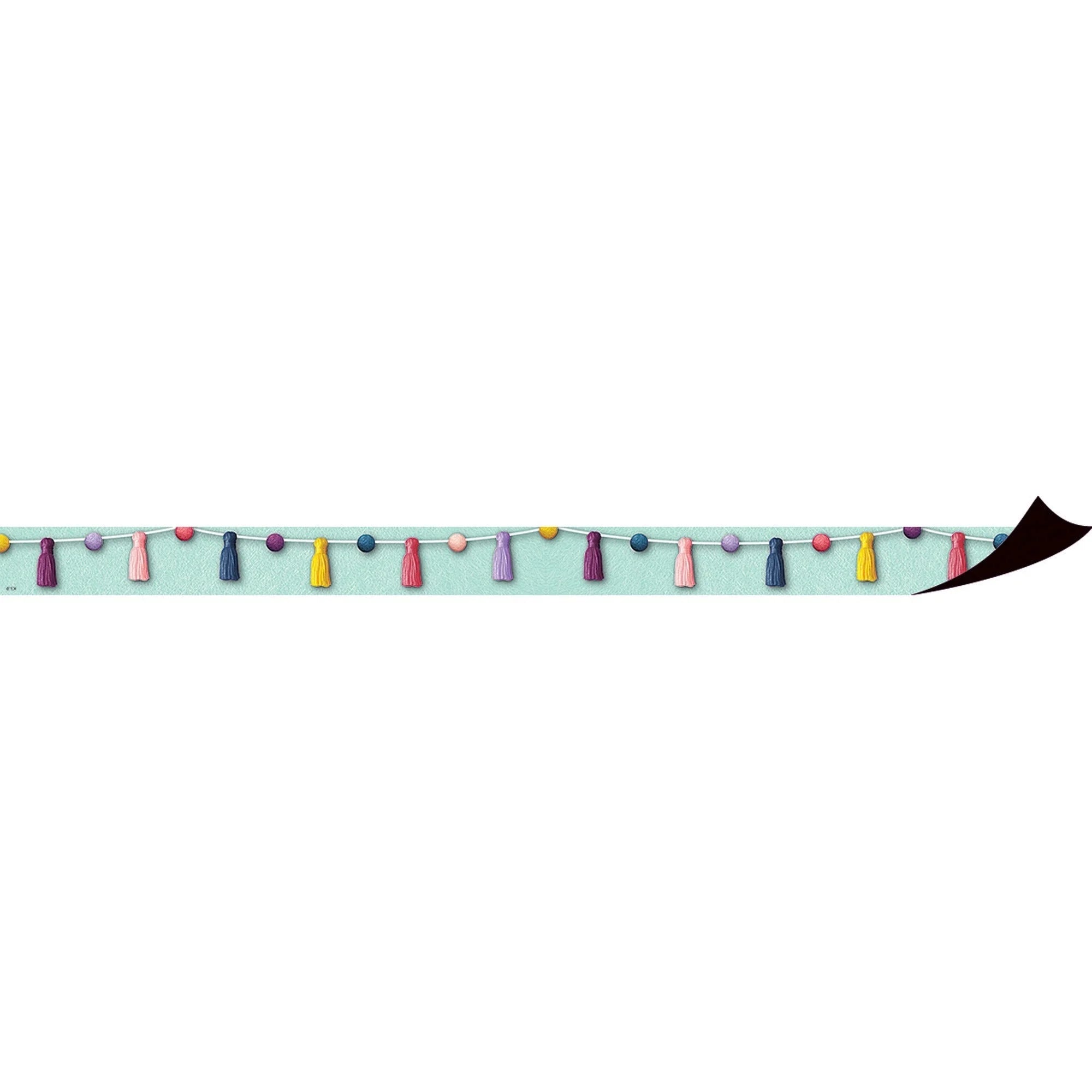 Teacher Created Resources Magnetic Board Border - Pom-Poms and Tassels - 12-Pack - Shapes & Strips