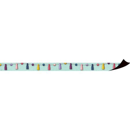 Teacher Created Resources Magnetic Board Border - Pom-Poms and Tassels - 12-Pack - Shapes & Strips