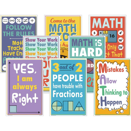 Teacher Created Resources Math Fun Posters - Educational Wall Decor