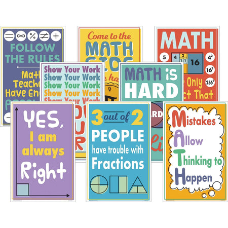 Teacher Created Resources Math Fun Posters - Educational Wall Decor
