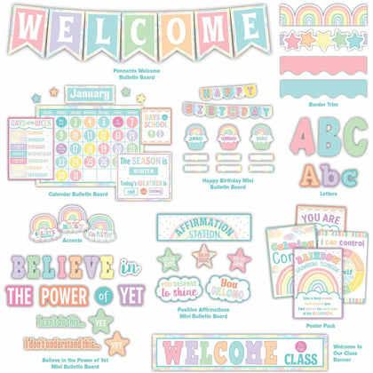 Teacher Created Resources Pastel Pop Decor Set - Vibrant Classroom - Accents/Banners