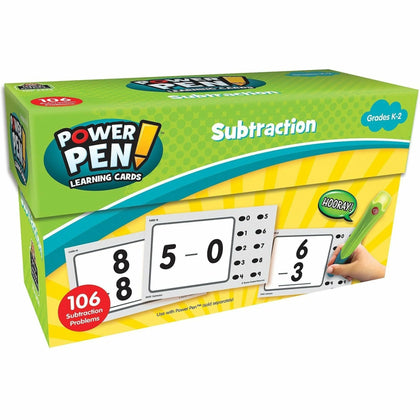 Teacher Created Resources Power Pen Subtraction Cards - Fun Learning Tool - Flash