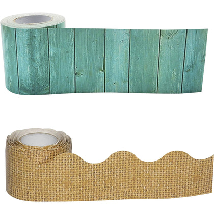 Teacher Created Resources Shabby Chic Border Paper - Sturdy & Durable - 3’’ x 600’’ - Multicolor - Bulletin Board Sets