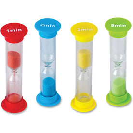 Teacher Created Resources Small Sand Timers Set - Improve Timing Skills - 4 Pieces - Sports Equipment