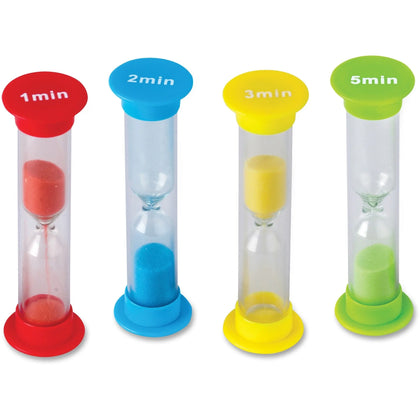 Teacher Created Resources Small Sand Timers Set - Improve Timing Skills - 4 Pieces - Sports Equipment