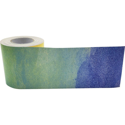 Teacher Created Resources Watercolor Border Trim - Sturdy & Colorful - 3’’ x 600’’ - 1 Roll - Bulletin Board Sets