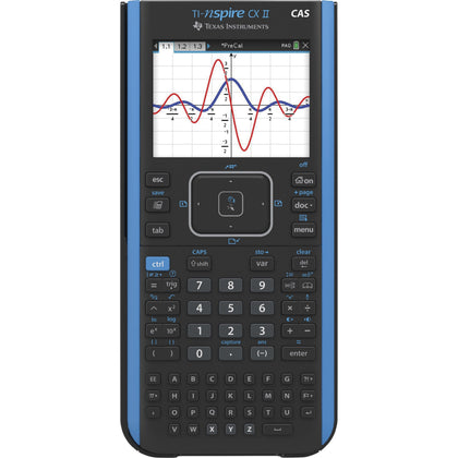 Texas Instruments Nspire CX II CAS Graphing Calculator - Rechargeable Computer Algebra System - Gray - Calculators