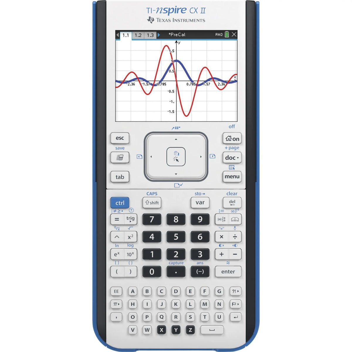 Texas Instruments Nspire CX II Graphing Calculator - Rechargeable - Gray - Calculators