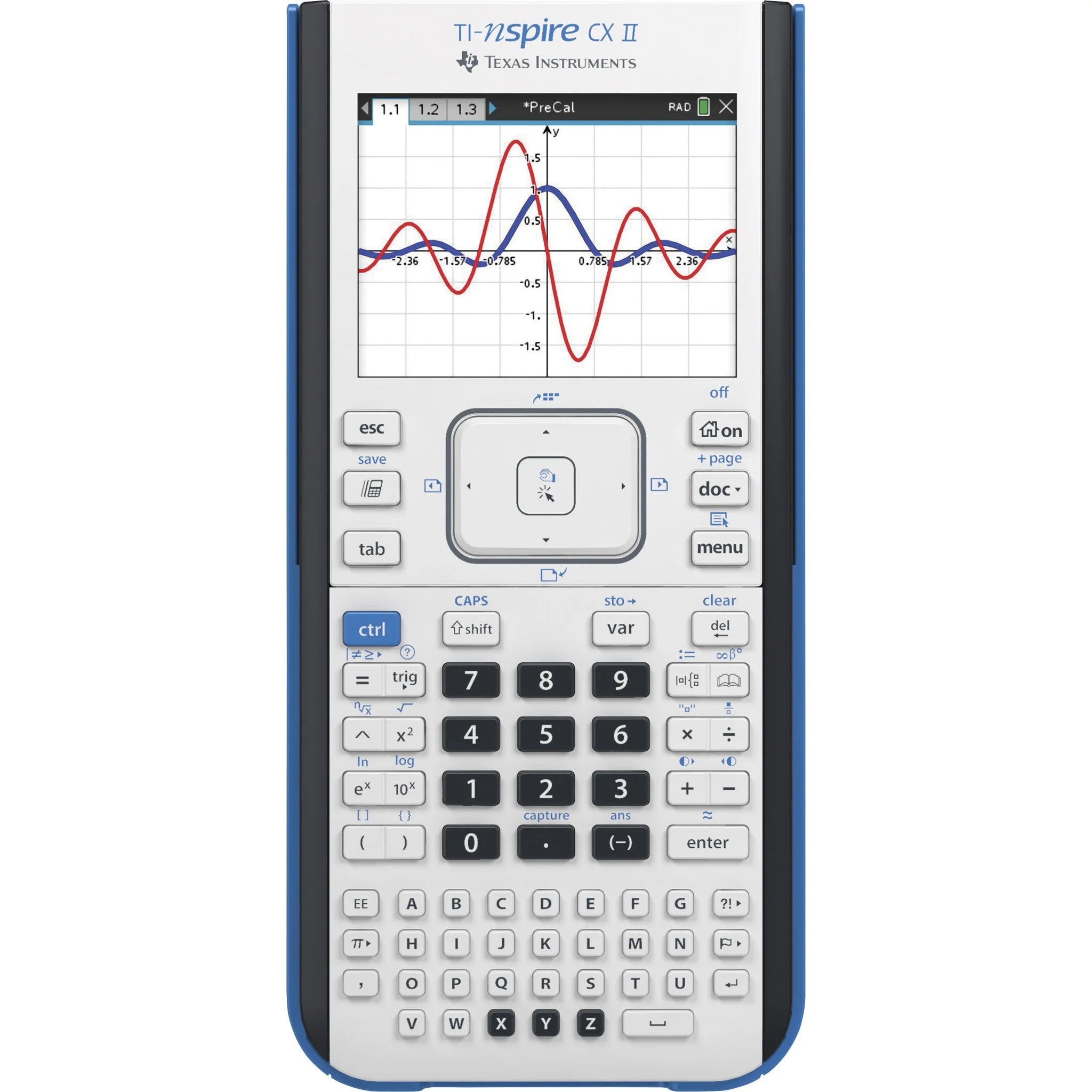 Texas Instruments Nspire CX II Graphing Calculator - Rechargeable - Gray - Calculators