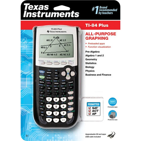 Texas Instruments TI-84 Plus Graphing Calculator - Clock Date Battery Backup - Calculators