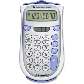 Texas Instruments TI1706 SuperView Calculator - Dual Power Large Display Slide-on Case - Calculators