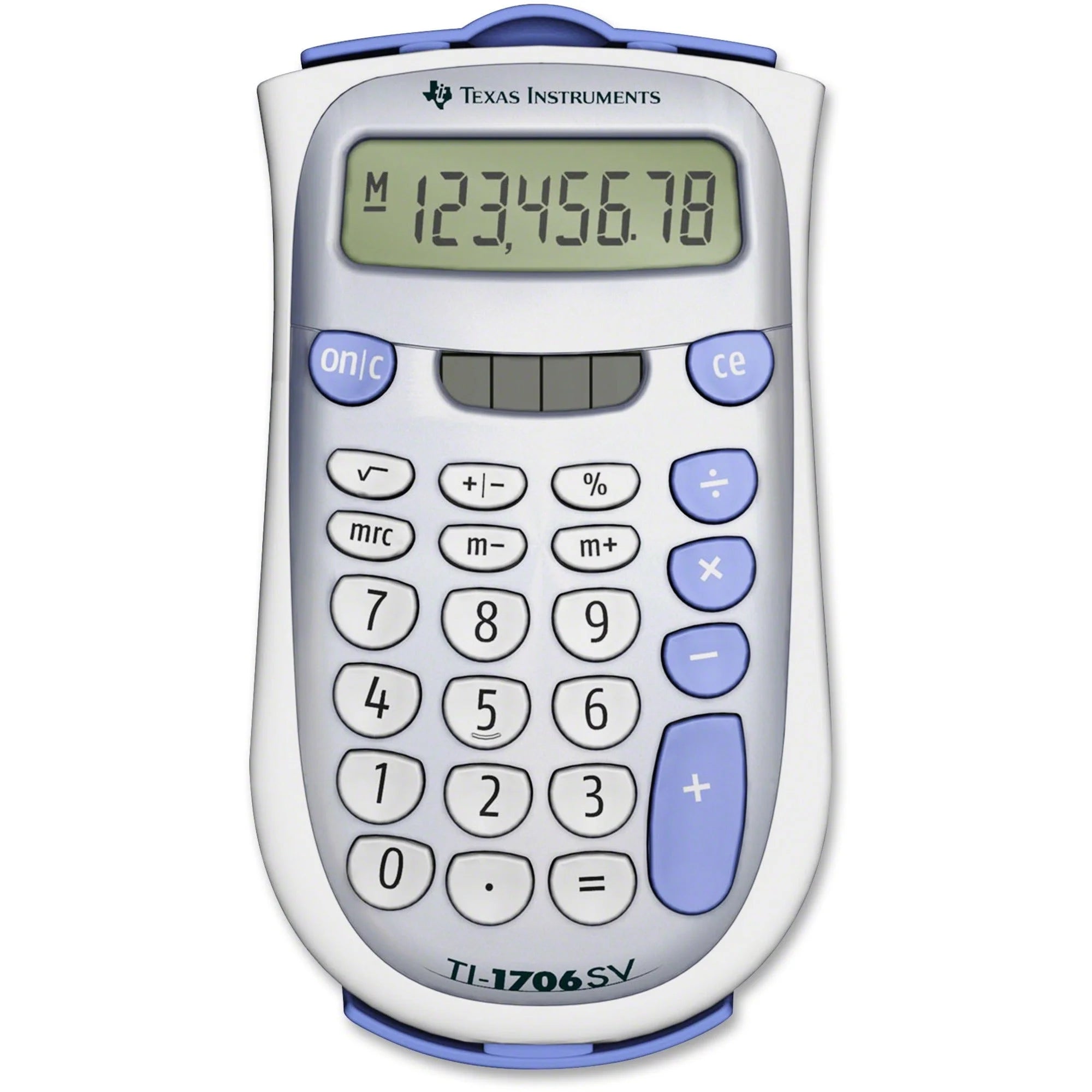 Texas Instruments TI1706 SuperView Calculator - Dual Power Large Display Slide-on Case - Calculators