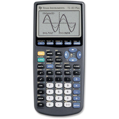 Texas Instruments TI83 Plus Graphing Calculator - 24 KB RAM 160 ROM - Battery Powered - Black - Calculators