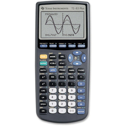 Texas Instruments TI83 Plus Graphing Calculator - 24 KB RAM 160 ROM - Battery Powered - Black - Calculators