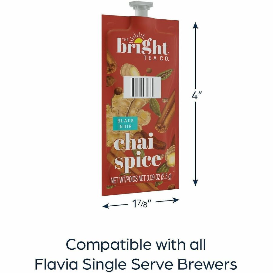 The Bright Tea Co. Chai Spice Black Freshpack - Compatible with Flavia Aroma Creation 300 600