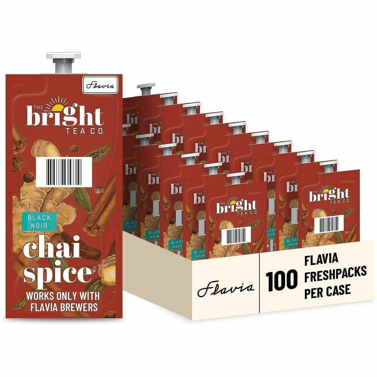 The Bright Tea Co. Chai Spice Black Freshpack - Compatible with Flavia Aroma Creation 300 600