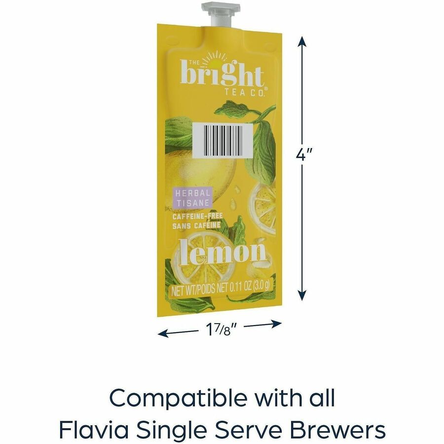 The Bright Tea Co. Lemon Herbal Freshpack - Compatible with Flavia Aroma Creation 300 600