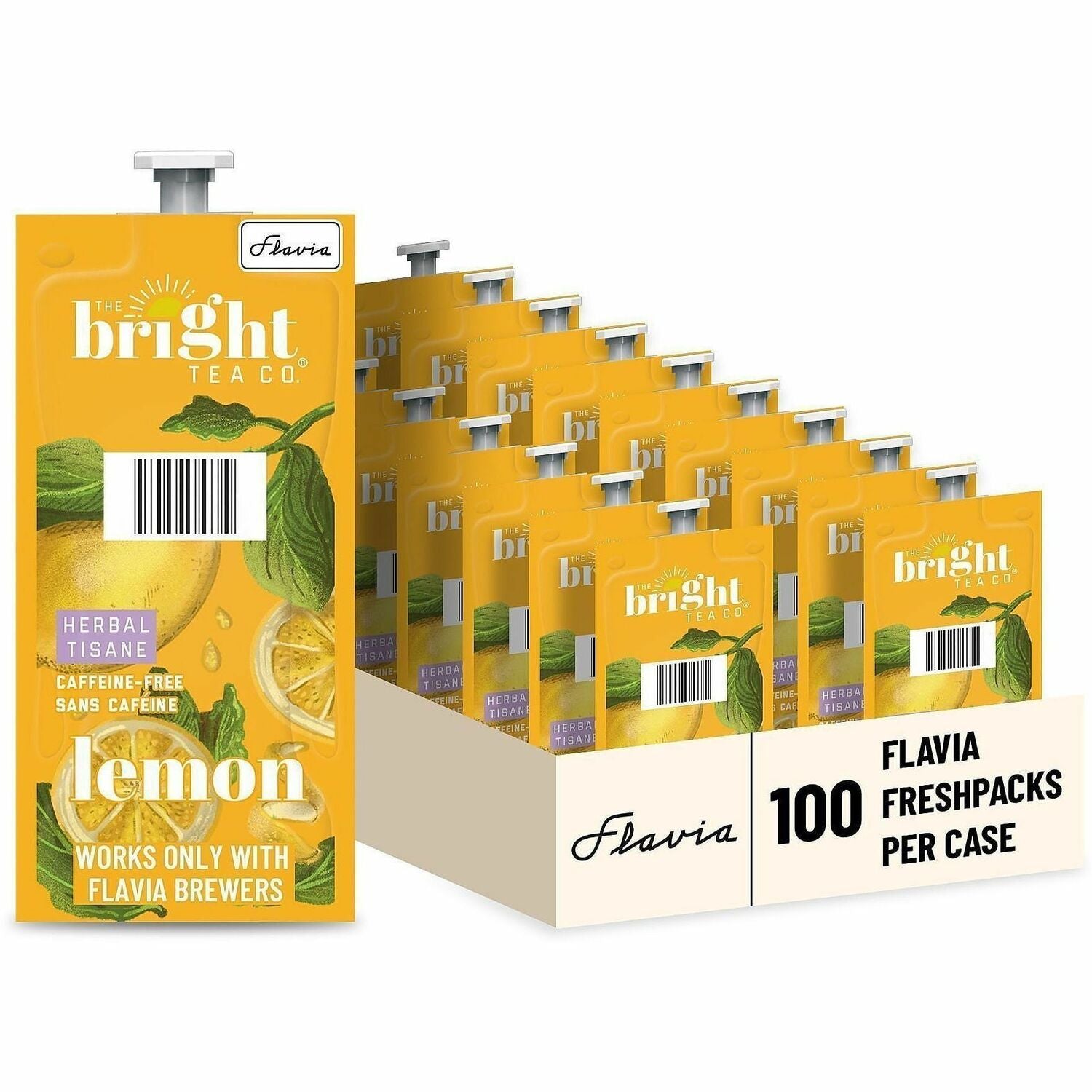 The Bright Tea Co. Lemon Herbal Freshpack - Compatible with Flavia Aroma Creation 300 600
