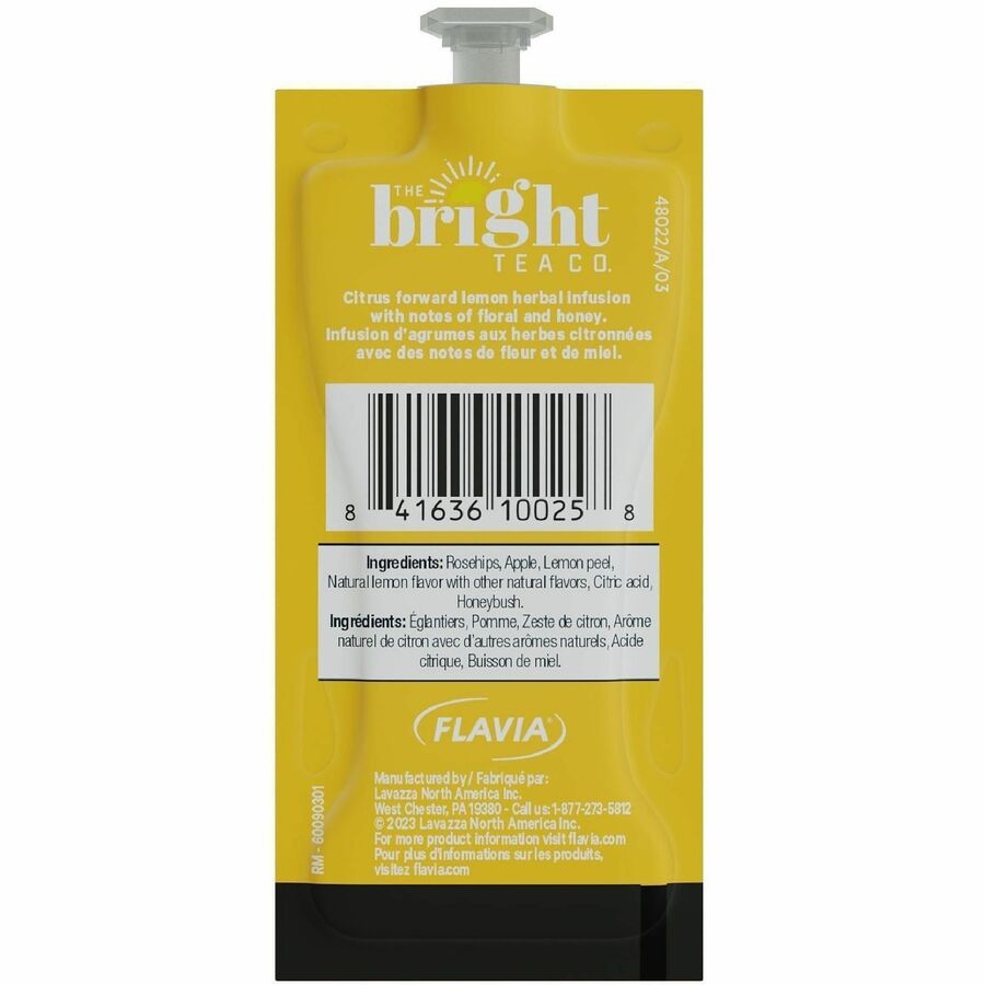 The Bright Tea Co. Lemon Herbal Freshpack - Compatible with Flavia Aroma Creation 300 600