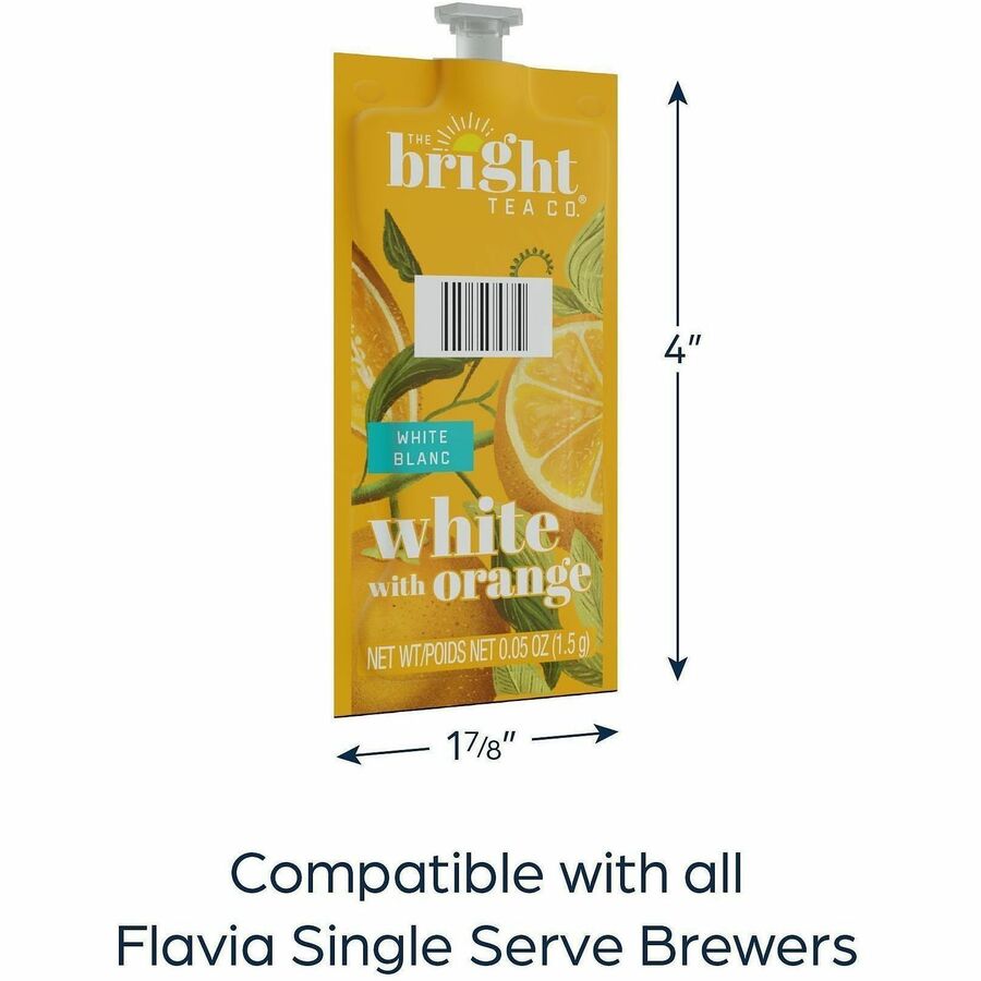 The Bright Tea Co. White with Orange Freshpack - Compatible Flavia Aroma Creation 300