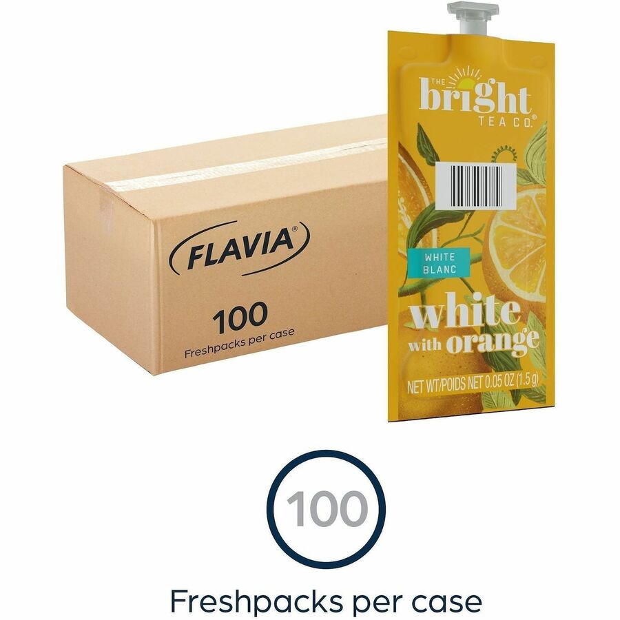 The Bright Tea Co. White with Orange Freshpack - Compatible Flavia Aroma Creation 300