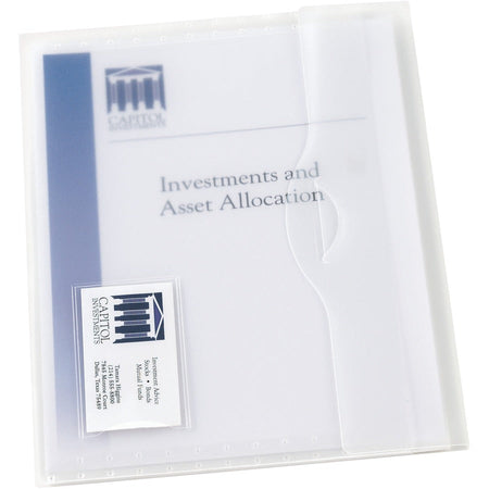 The Mighty Badge® by Avery® Letter File Wallet - 8 1/2’’ x 11’’ - 50 Sheets Capacity - 1 Front Pocket(s) - Poly - Clear