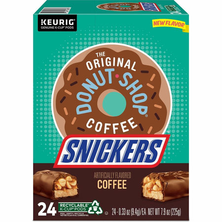 The Original Donut Shop K-Cup Snickers Coffee - Compatible with Keurig Brewer - Mild - Per Box - 24