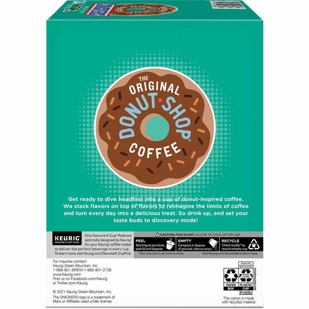 The Original Donut Shop K-Cup Snickers Coffee - Compatible with Keurig Brewer - Mild - Per Box - 24