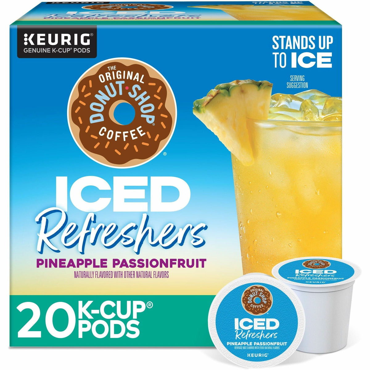 The Original Donut Shop® Iced Refreshers - Pineapple Passionfruit - 20/Box - 4 / Carton - Coffee